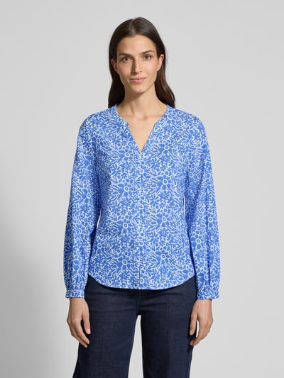 Emily Van den Bergh Regular Fit Bluse mit Ballonärmeln Blau 4