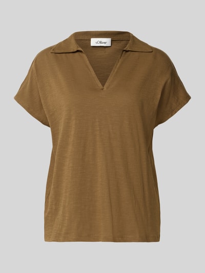 Produktfoto, Regular Fit poloshirt uit puur katoen van s.Oliver RED LABEL in effen bruin met zachte textuur