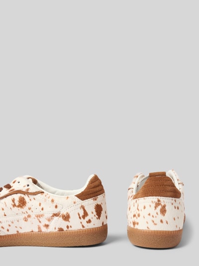 ALOHAS Sneaker aus echtem Leder mit Kunstfell-Besatz Weiss 2