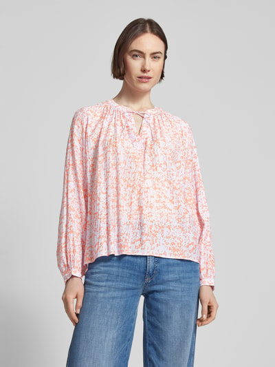 OPUS Blouse met all-over motief, model 'Faisy' Lila - 4