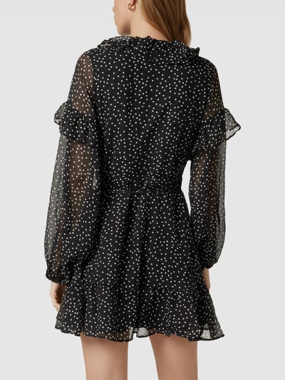 EDITED Wikkeljurk met polkadots, model 'Lulu Dress' Zwart - 5