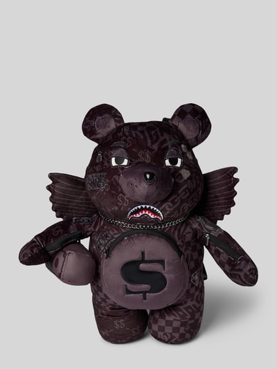 Sprayground Rucksack mit Label-Badge Modell 'Teddy Bear' Metallic Black 2