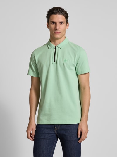 Lerros Koszulka polo o kroju regular fit z detalem z logo Miętowy 4