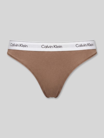 Calvin Klein Underwear String aus Baumwoll-Modal-Mix Hellbraun 2