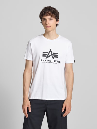 Alpha Industries T-Shirt mit Logo und Rundhalsausschnitt BLACK 4