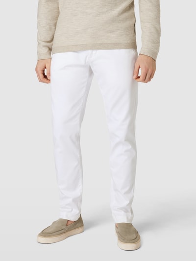 Marc O'Polo Shaped fit broek met elastische band Offwhite - 4