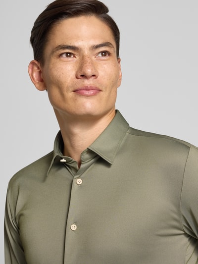 BOSS Slim Fit Businesshemd aus atmungsaktivem Material Gruen 3