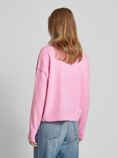 Vero Moda Regular Fit Strickpullover mit Brustnaht Modell 'ESTI' Rosa 5