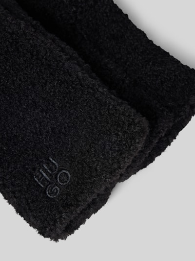 HUGO Wanten in teddybontlook, model 'BEATRIS' Zwart - 2