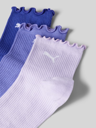 Puma Socken mit Feinripp im 3er-Pack Lila 2