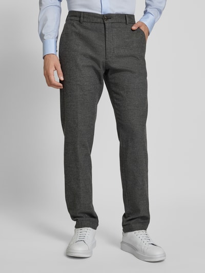 JOOP! Collection Slim Fit Hose mit Gürtel Modell 'Hank' Anthrazit 4