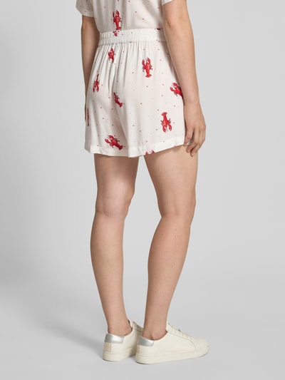 Pieces Relaxed Fit Shorts aus reiner Viskose Modell 'NYA' Weiss 5