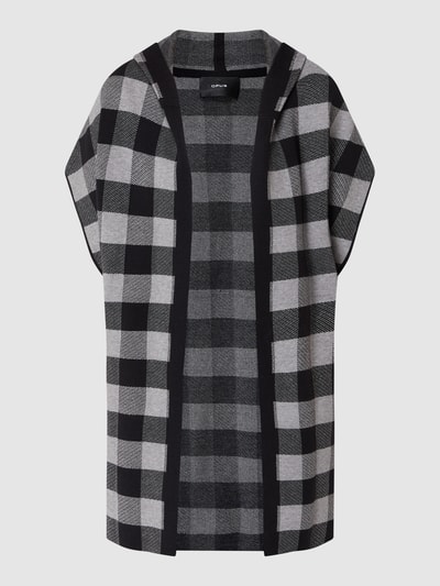 Opus Cape met ruitmotief, model 'Ahudi' Lichtgrijs - 2
