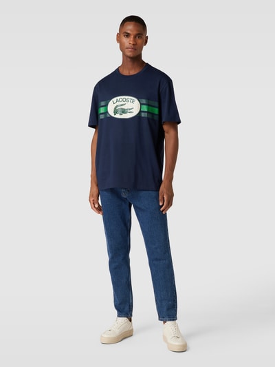 Lacoste T-Shirt mit Label-Print Dunkelblau 1