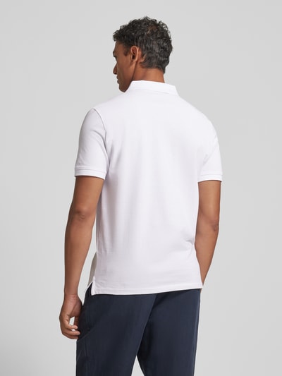 Tom Tailor Poloshirt in unifarbenem Design mit Label-Stitching Weiss 5