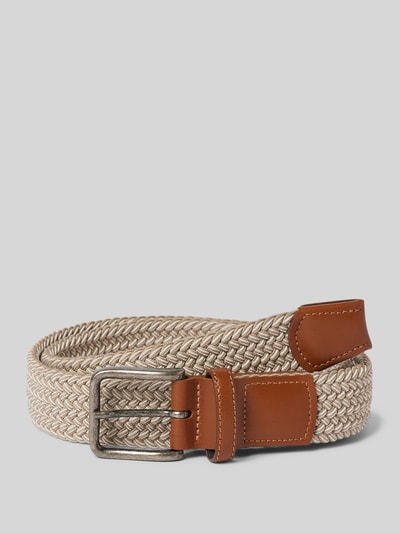 Lloyd Men's Belts Riem in gevlochten look, model 'Lloyd' Beige - 1