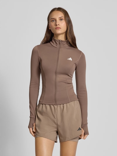 adidas Sportswear Sweatjack met logoprint Donkerbruin - 4