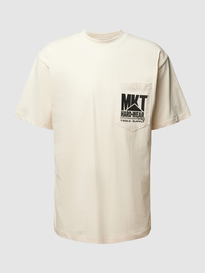 MARKET T-Shirt mit Rundhalsausschnitt und Brusttasche Sand 2