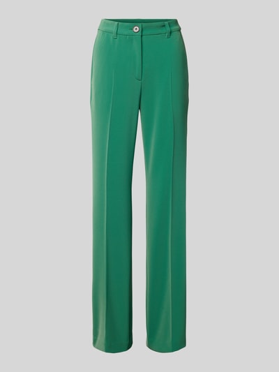 Marc Cain Straight leg stoffen broek met persplooien Groen - 2