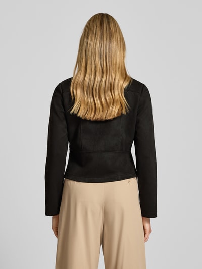 ZABAIONE Kunstlederjacke mit Zierreißverschluss Black 5