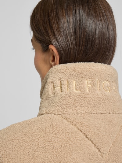 Tommy Hilfiger Regular fit jack van teddybont met opstaande kraag Camel - 3