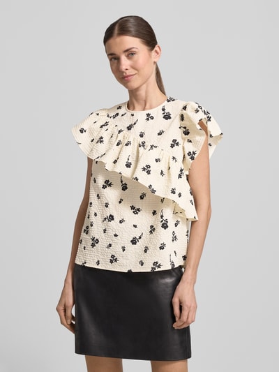 Essentiel Antwerp Loose Fit Bluse mit Rüschendetails Modell 'JOOJOO' Offwhite 4