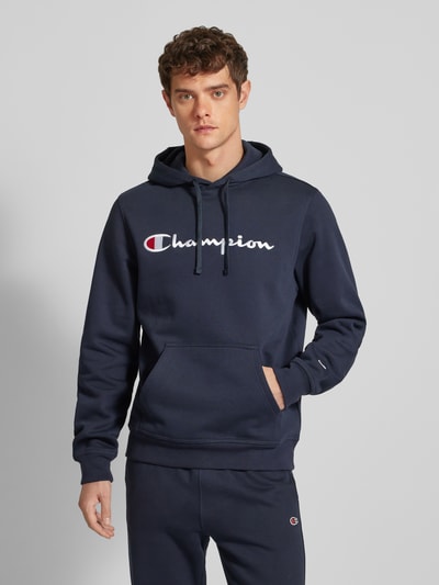 CHAMPION Bluza z kapturem z wyhaftowanym logo Granatowy 4