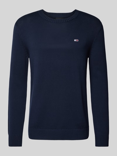 Tommy Jeans Slim fit gebreide pullover met logobadge Donkerblauw - 2