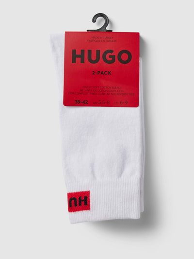 HUGO Socken mit Label-Detail im 2er-Pack Weiss 3