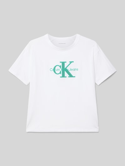 Calvin Klein Jeans T-Shirt mit Label-Detail Modell 'OTTOMAN' Weiss 1