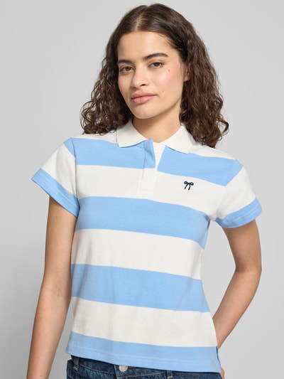 REVIEW Slim Fit Poloshirt mit Stitching Royal 3