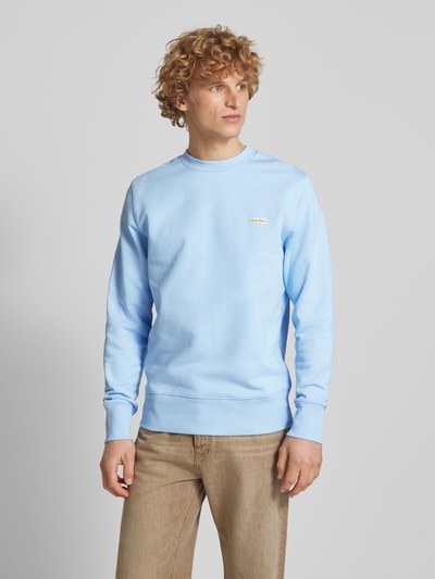 Calvin Klein Jeans Sweatshirt mit Label-Patch Hellblau 4