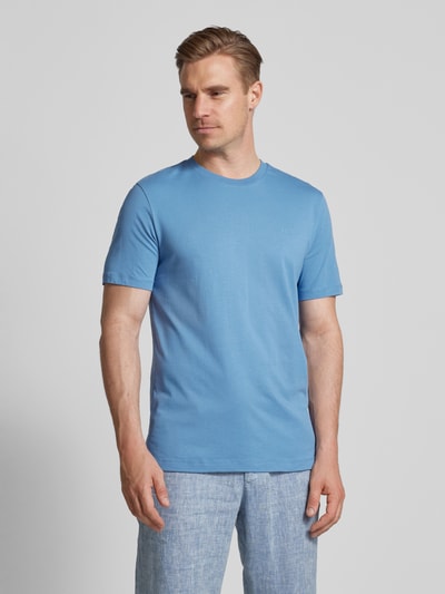 BOSS T-shirt z nadrukiem z logo model ‘Thompson’ Błękitny 4