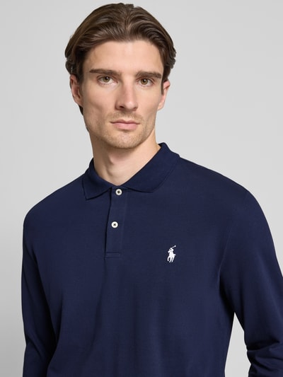 Polo Ralph Lauren Regular Fit Poloshirt mit Label-Stitching Marine 3