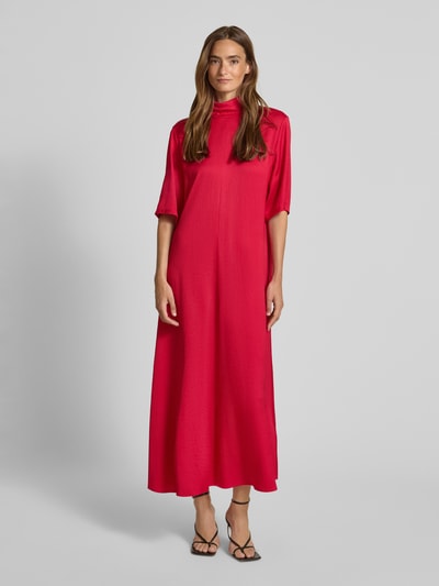 Drykorn Maxikleid mit Stehkragen und 1/2-Arm Pink 4