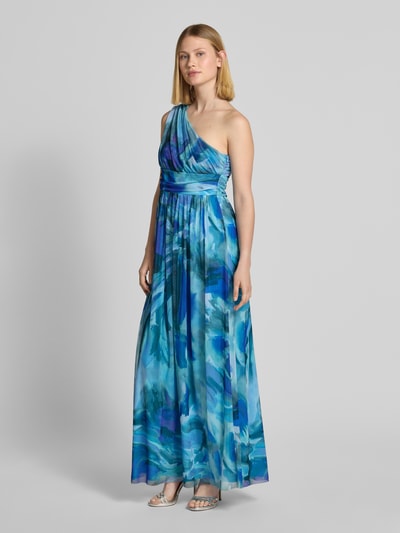 Swing Abendkleid mit Taillenband und One-Shoulder-Träger Ocean 4
