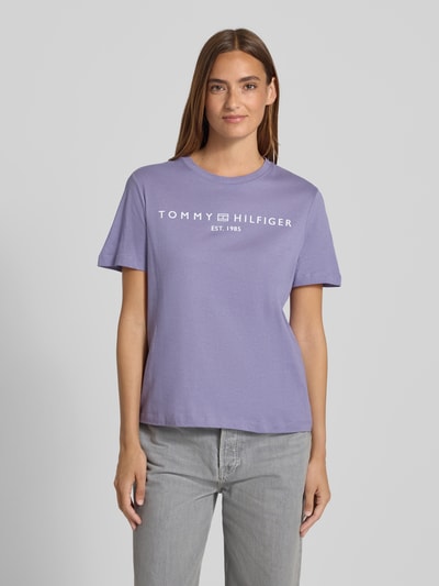 Tommy Hilfiger Regular Fit T-Shirt aus reiner Baumwolle Lavender 4