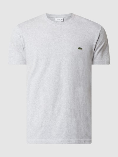 Lacoste T-Shirt mit Logo-Stitching Silber Melange 2