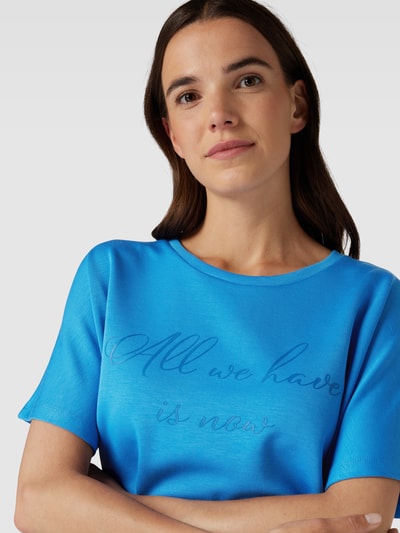Soyaconcept T-shirt z nadrukiem z napisem model ‘Banu’ Niebieski 3