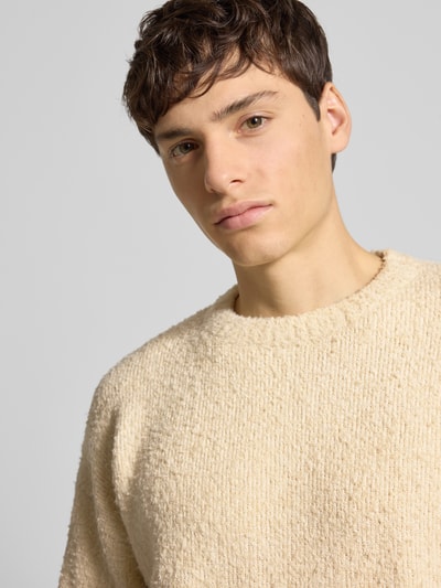 Redefined Rebel Strickpullover mit gerippten Abschlüssen Modell 'MEMPHIS' Ecru 3