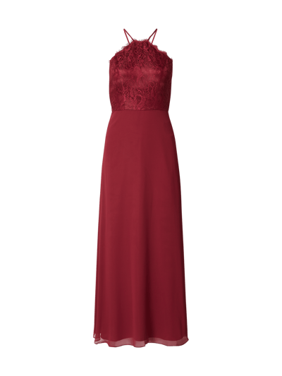 Swing Abendkleid mit Oberteil aus Spitze  Bordeaux 2