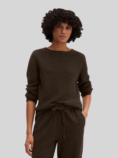 Marc O'Polo Regular Fit Pullover aus reiner Baumwolle Dunkelbraun 4