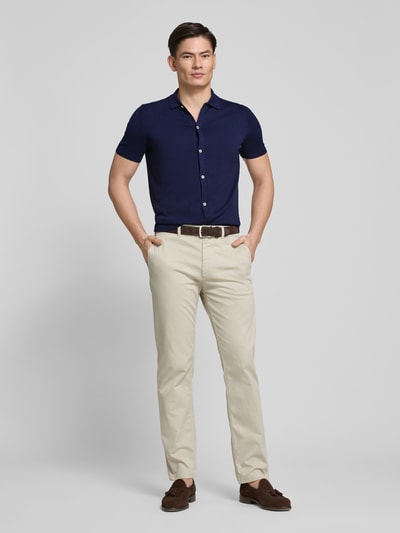 Manuel Ritz Poloshirt met knoopsluiting Marineblauw - 1