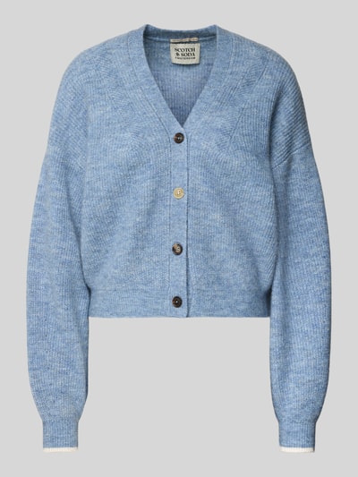 Scotch & Soda Oversized Strickjacke mit Knopfleiste Hellblau 2