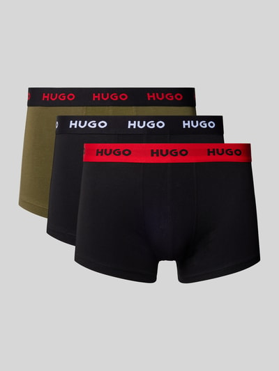 HUGO Trunks mit Label-Bund im 3er-Pack Black 1