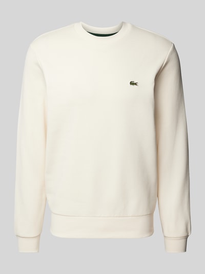 Lacoste Sweatshirt mit Label-Badge Offwhite 2