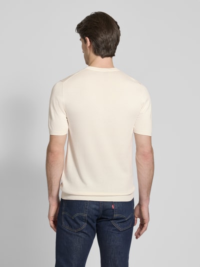 Roy Robson T-Shirt mit gerippten Abschlüssen Weiss 5