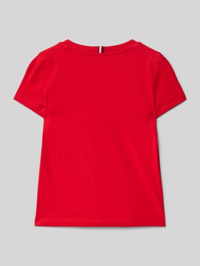 Tommy Hilfiger Kids T-Shirt mit Label-Print Rot 3