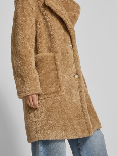 BOSS Orange Regular Fit Teddy-Mantel mit großen Taschen Modell 'CATEDY' Hellbraun 3