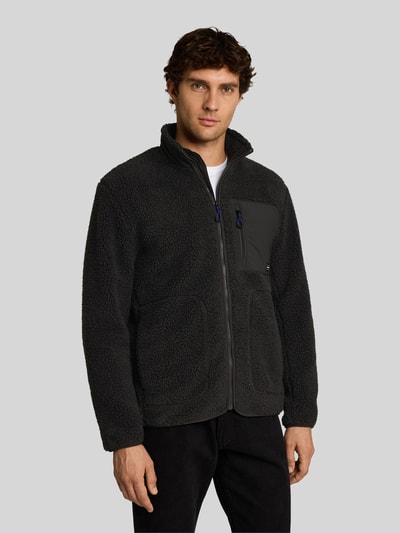 Tom Tailor Denim Teddyjacke mit Brusttasche Graphit 4